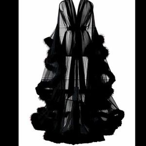 Black Feather Hollywood robe housecoat